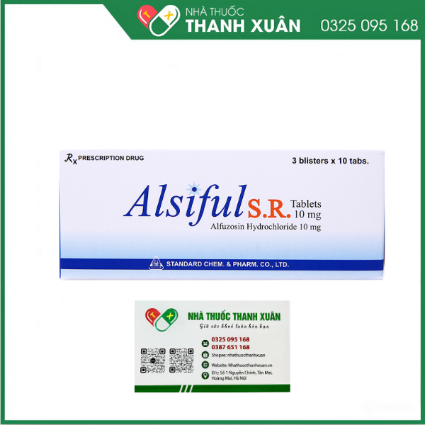 Alsiful S.R Tablets 10mg trị phì đại tuyến tiền liệt