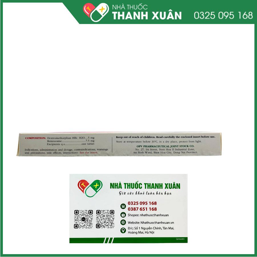 Ametuss 5 Cough Relief viên nén ngậm giảm ho