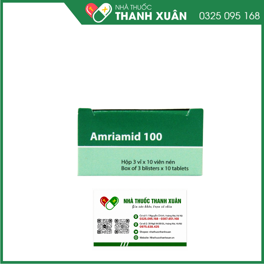 Amriamid 100 trị các rối loạn tâm thần phân liệt cấp tính và mãn tính