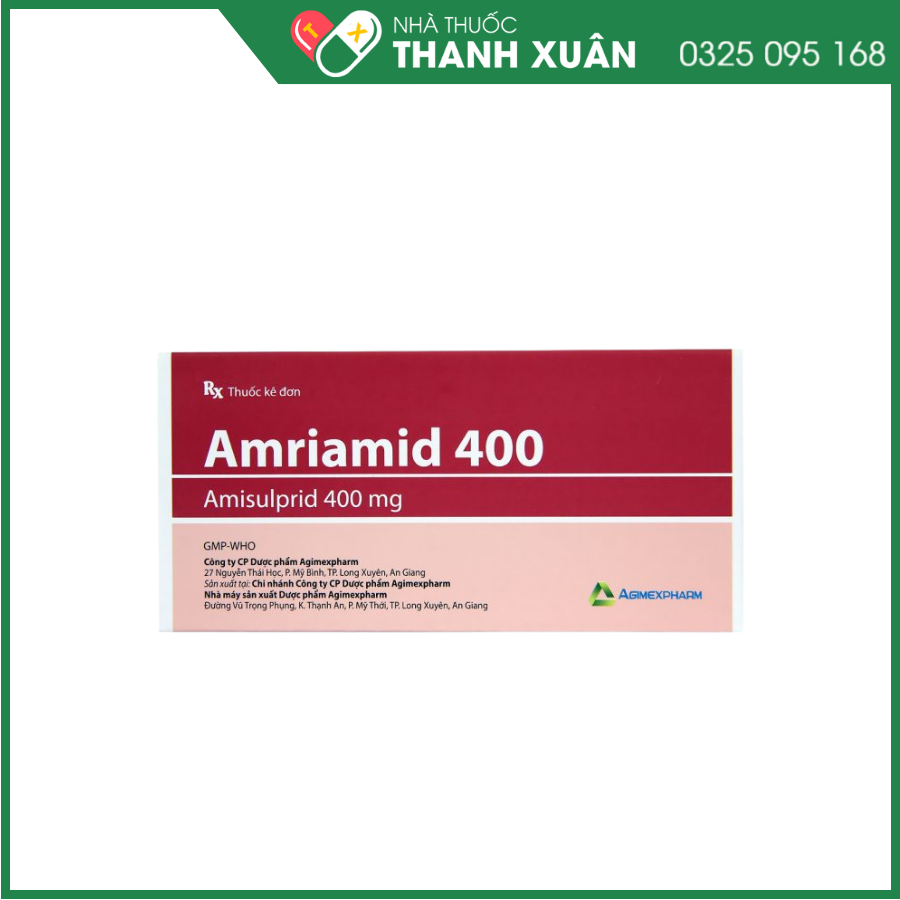 Amriamid 400 trị các rối loạn tâm thần phân liệt cấp tính và mãn tính