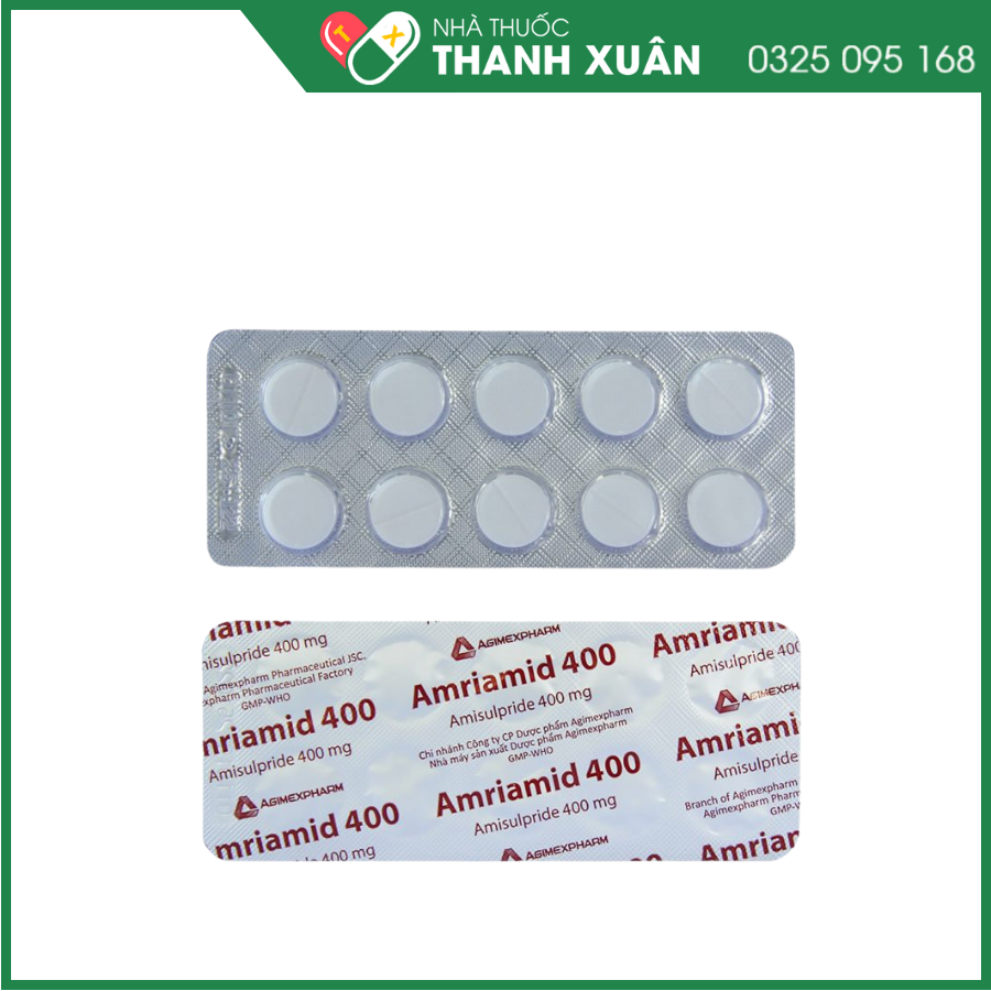 Amriamid 400 trị các rối loạn tâm thần phân liệt cấp tính và mãn tính