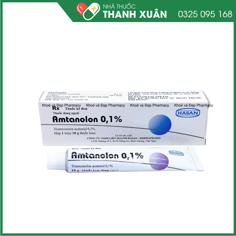 Amtanolon 0,1% - Điều trị các bệnh ngoài da đáp ứng với steroid