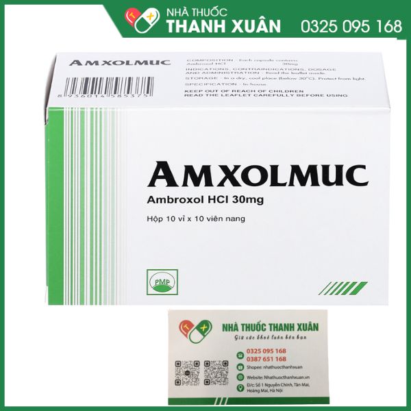 Amxolmuc 30mg trị bệnh cấp, mạn tính ở đường hô hấp