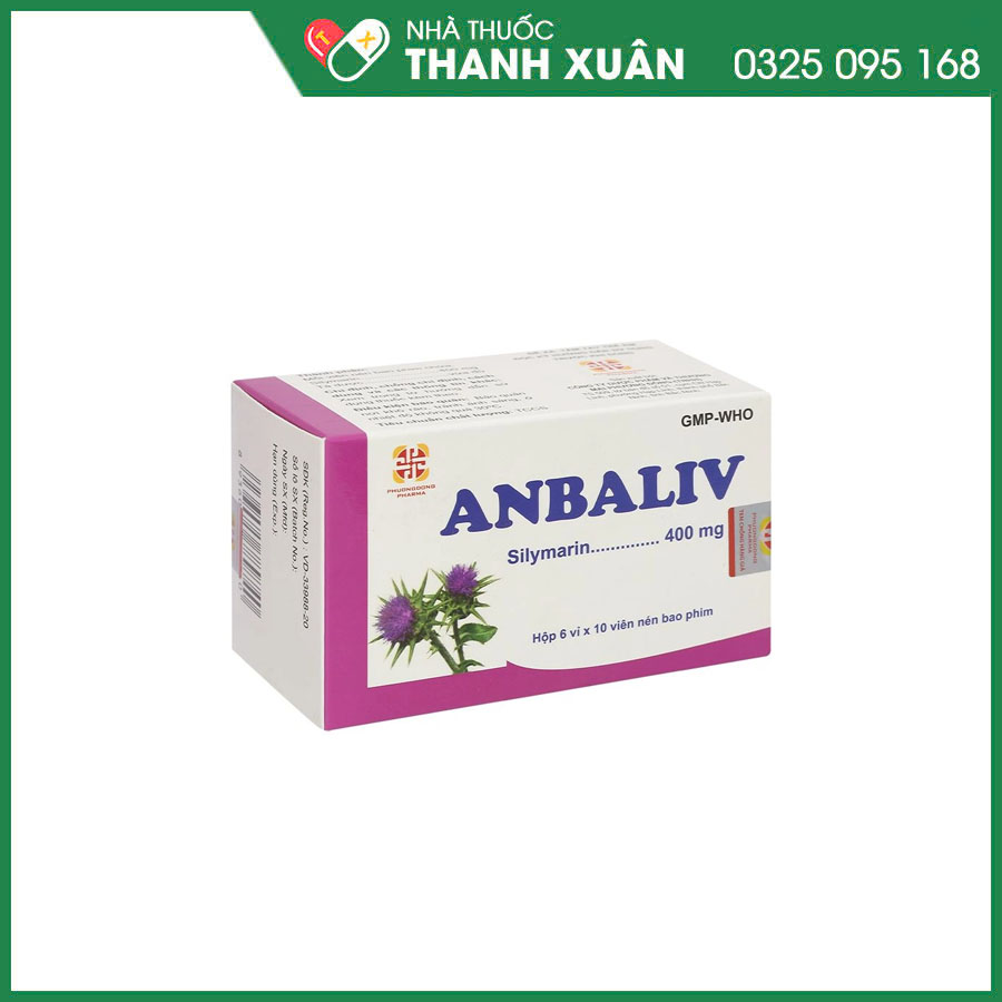 Anbaliv thuốc hỗ trợ điều trị viêm gan cấp và mãn tính, suy gan, xơ gan, gan nhiễm mỡ, lợi mật, lợi tiểu, hỗ trợ tiêu hóa