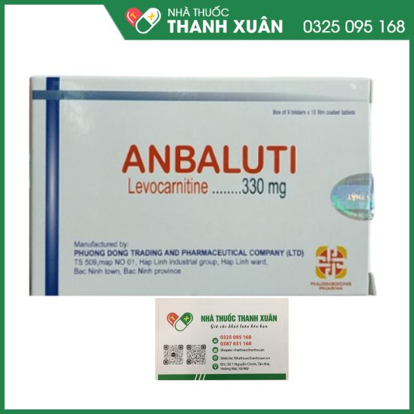 Anbaluti điều trị thiếu hụt carnitine nguyên phát và thứ phát