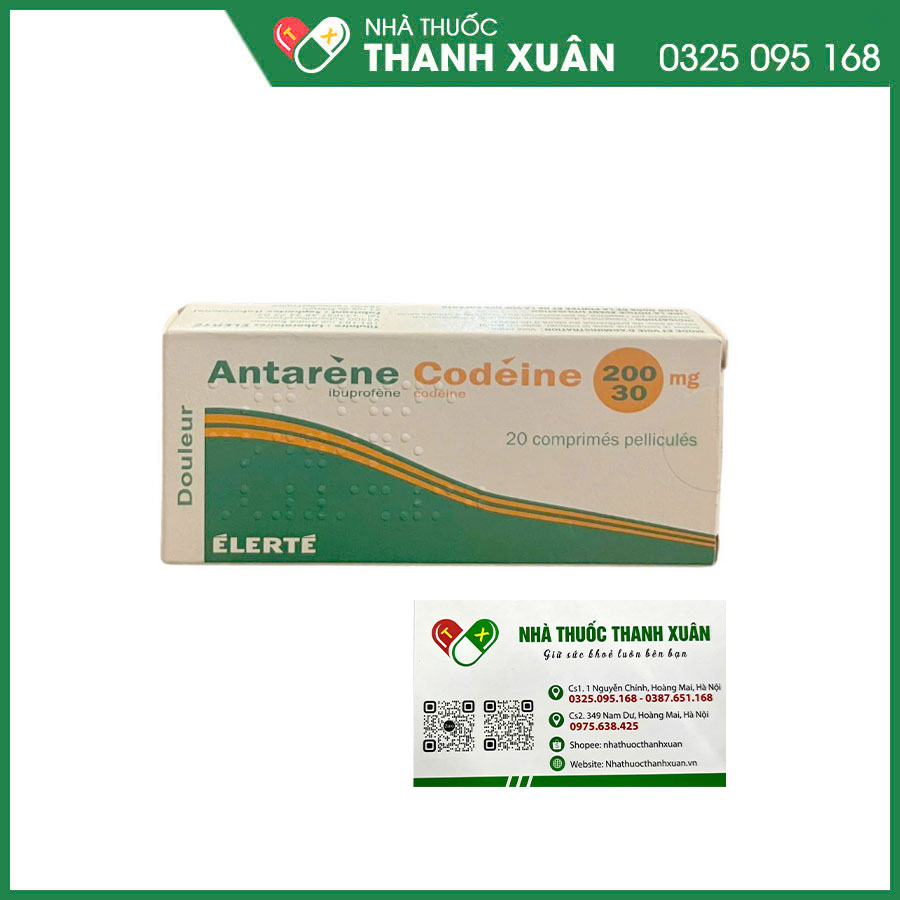 Antarene Codeine thuốc giảm đau điều trị các cơn đau cấp tính
