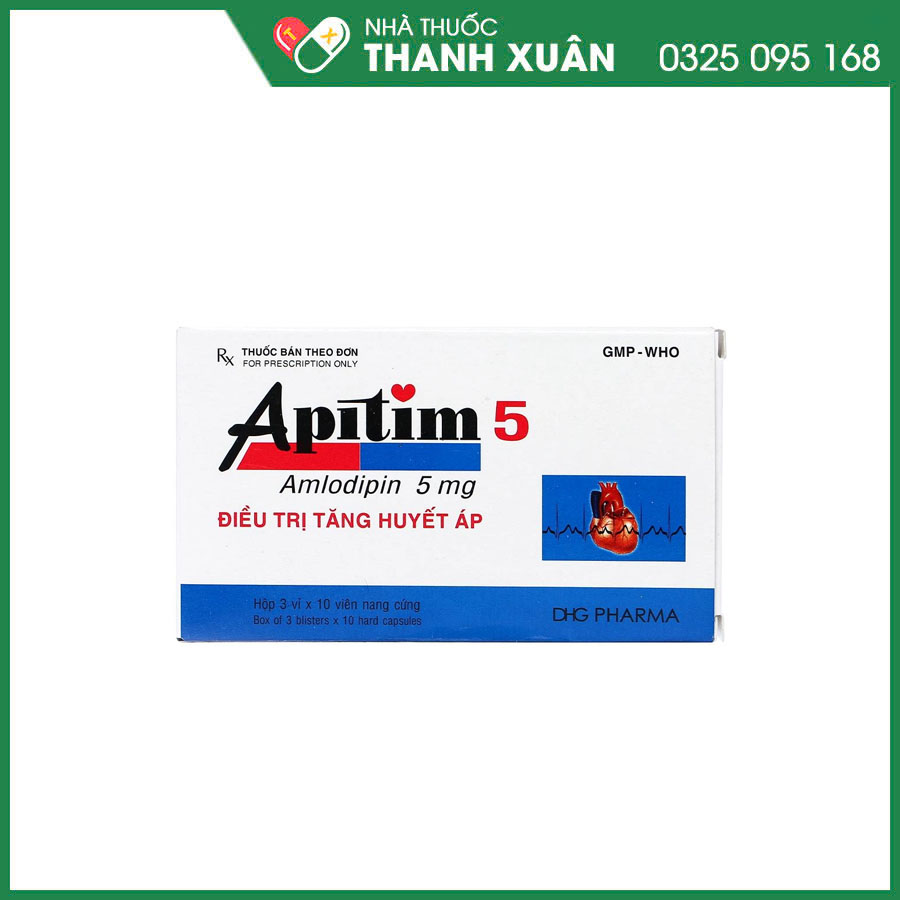Apitim 5 thuốc điều trị tăng huyết áp và đau thắt ngực