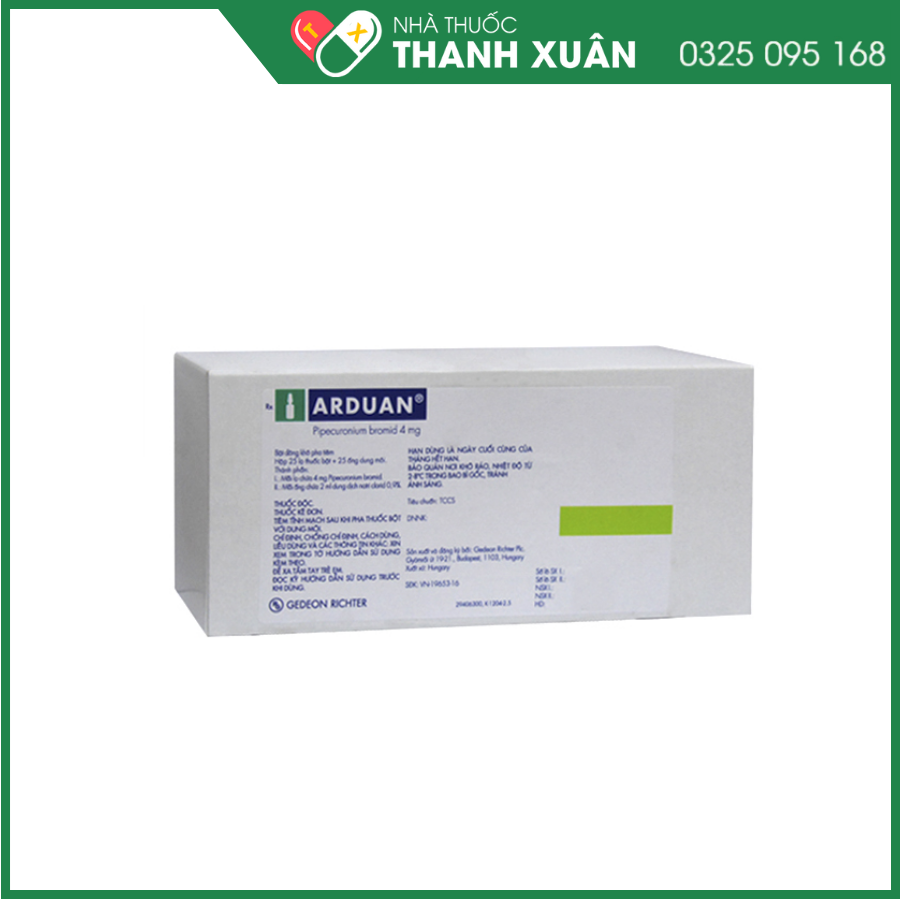 Thuốc tiêm Arduan 4mg gây mê toàn thân