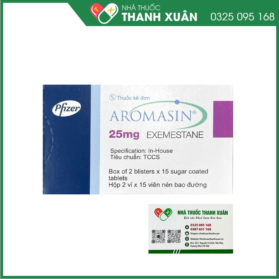 Aromasin điều trị hỗ trợ đối với phụ nữ sau mãn kinh bị ung thư vú giai đoạn sớm