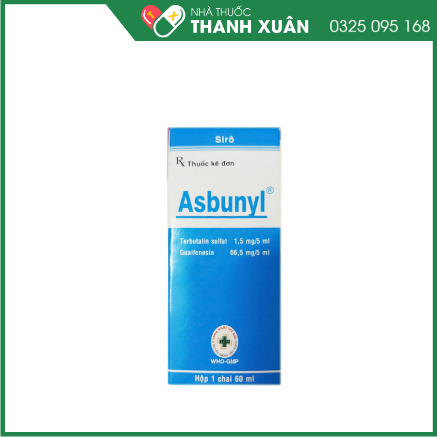 Asbunyl điều trị ho do hen phế quản, giãn phế quản