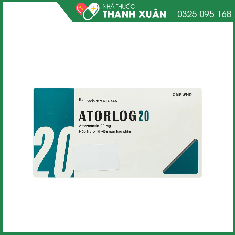 Atorlog 20 điều trị tăng cholesterol toàn phần và LDL-cholesterol