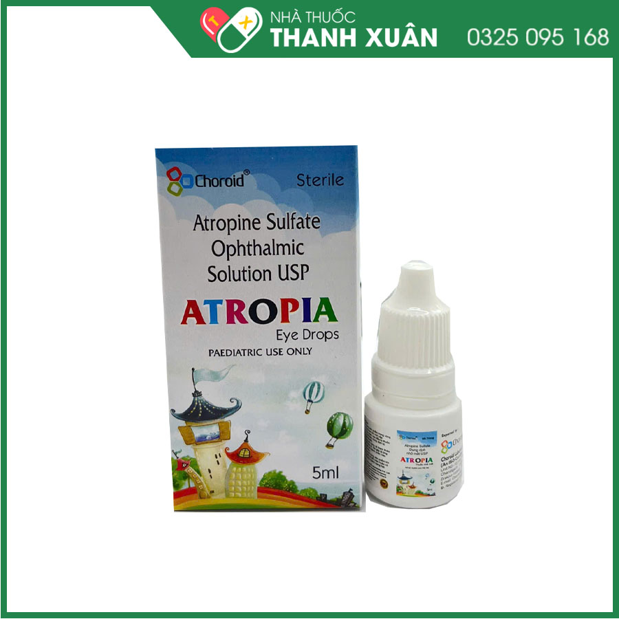 Atropia điều trị mỏi mắt và kiểm soát sự tiến triển của cận thị