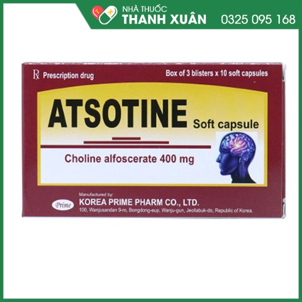 Atsotine điều trị đột quỵ, tăng tuần hoàn não