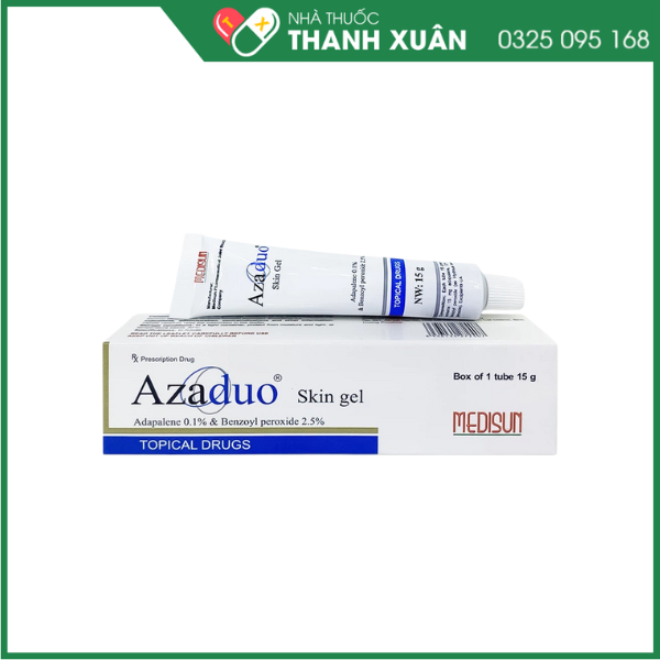 Gel bôi Azaduo điều trị mụn trứng cá từ nhẹ đến vừa