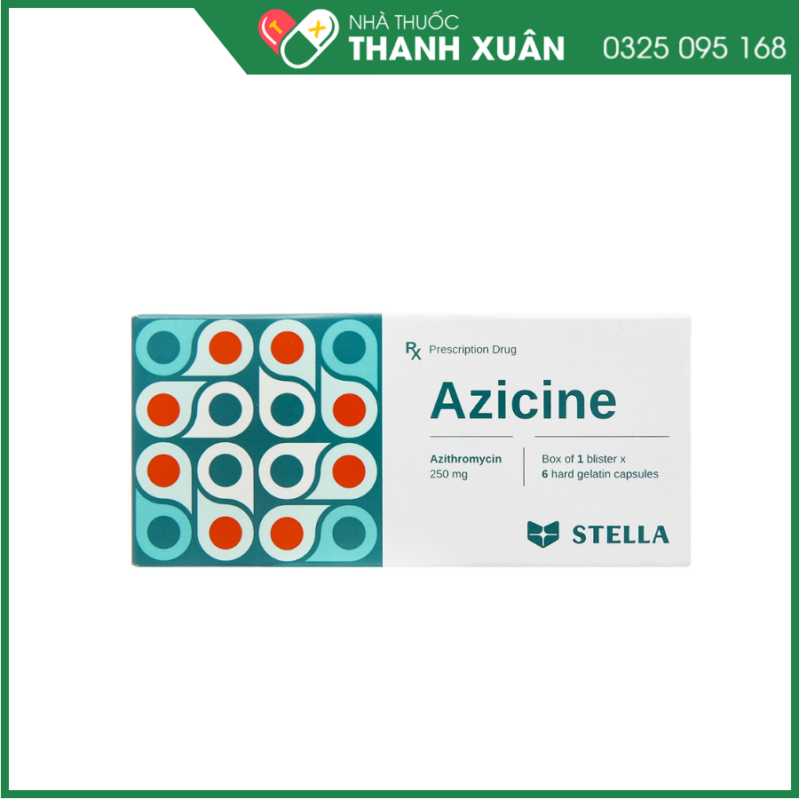 Viên nang cứng Azicine 250mg điều trị nhiễm khuẩn