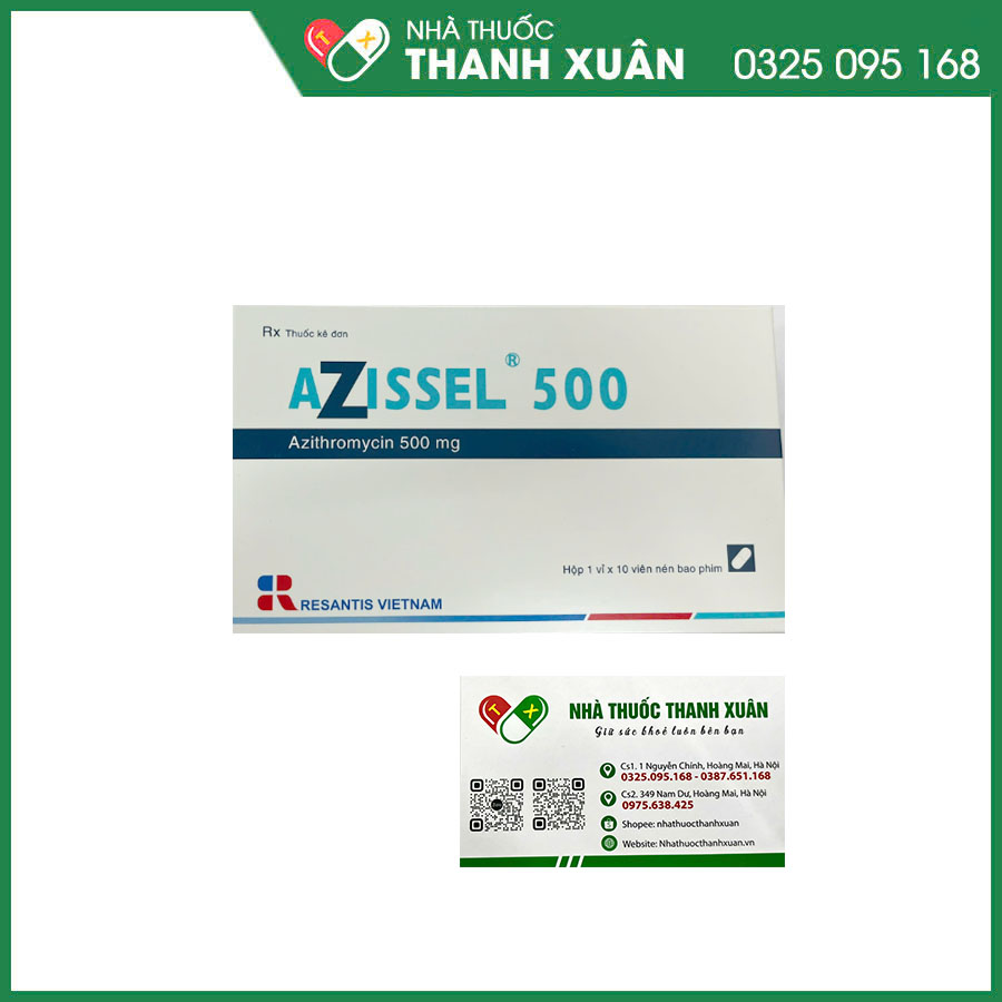 AZISSEL điều trị nhiễm khuẩn đường hô hấp, răng miệng, da&amp;mô, sinh dục, phòng nhiễm Mycobacterium avium-intracellulare (MAC) ở bệnh nhân HIV