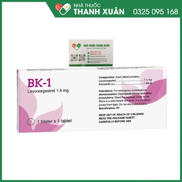 BK-1 giúp ngừa thai khẩn cấp