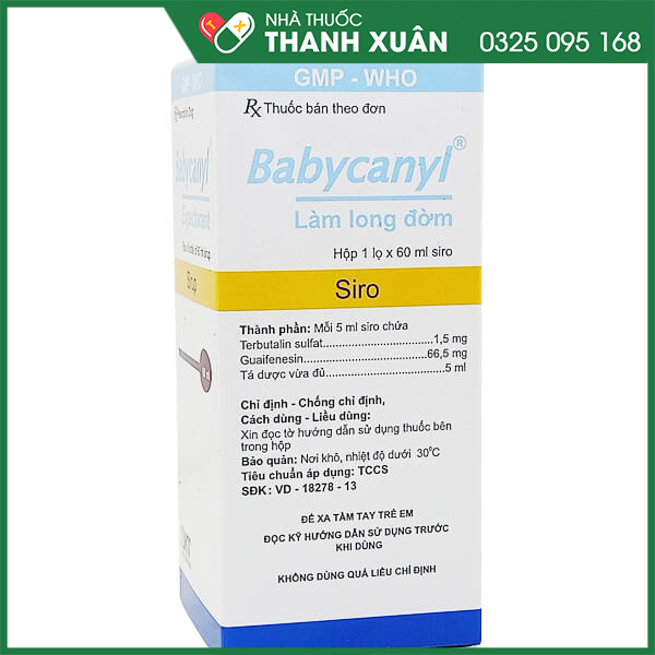 Babycanyl thuốc trị ho do hen suyễn, viêm phế quản