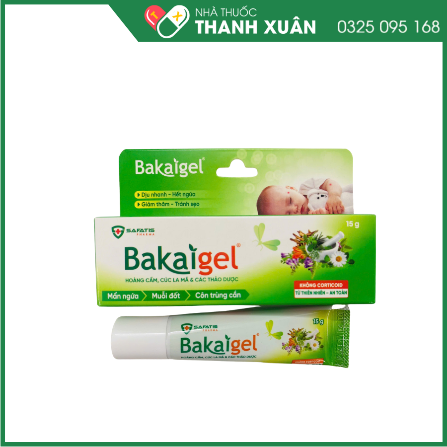 Gel bôi da Bakaigel giảm mẩn ngứa, muỗi đốt, côn trùng cắn