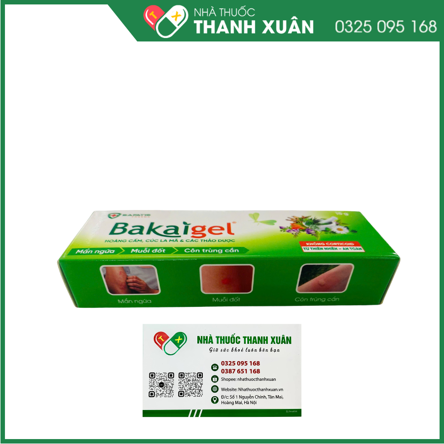 Gel bôi da Bakaigel giảm mẩn ngứa, muỗi đốt, côn trùng cắn