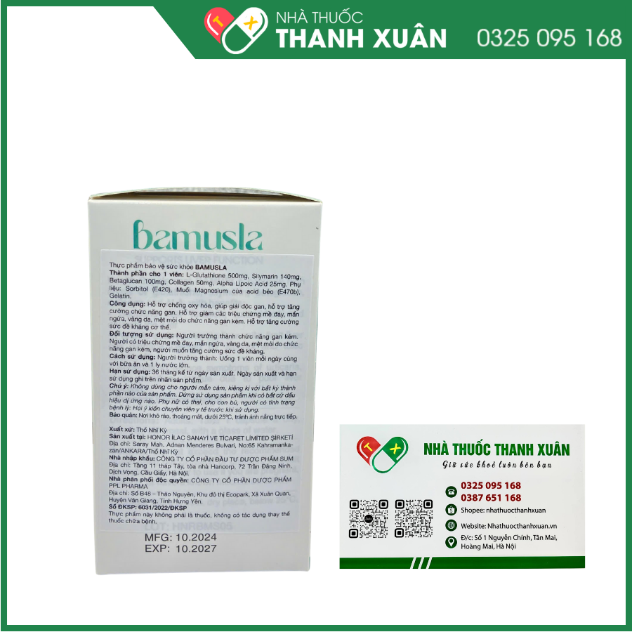 Bamusla - Hỗ trợ chống oxy hoá, giúp giải độc gan