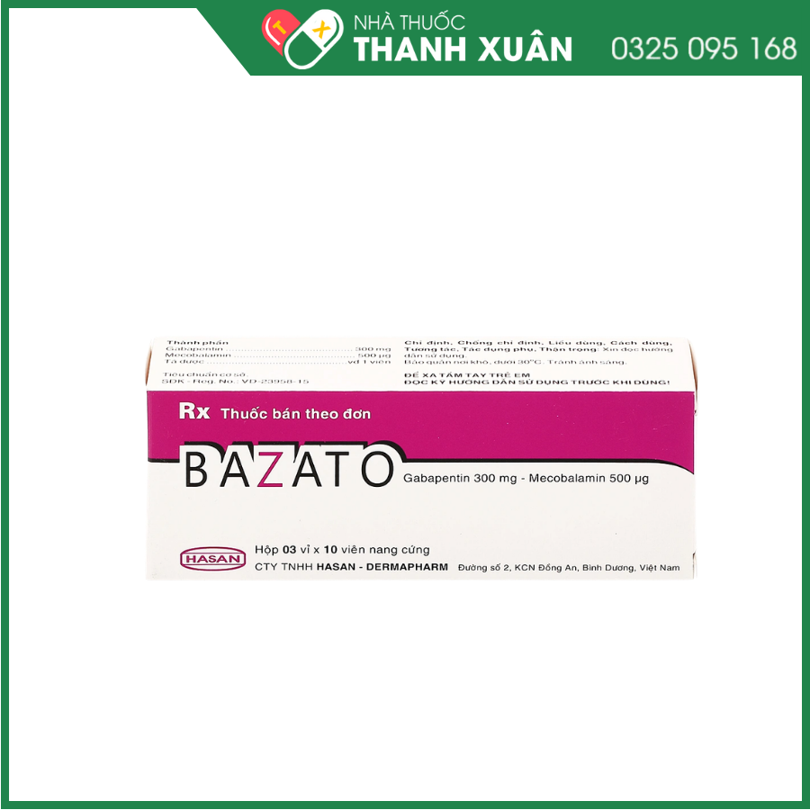 Bazato điều trị các triệu chứng đau thần kinh
