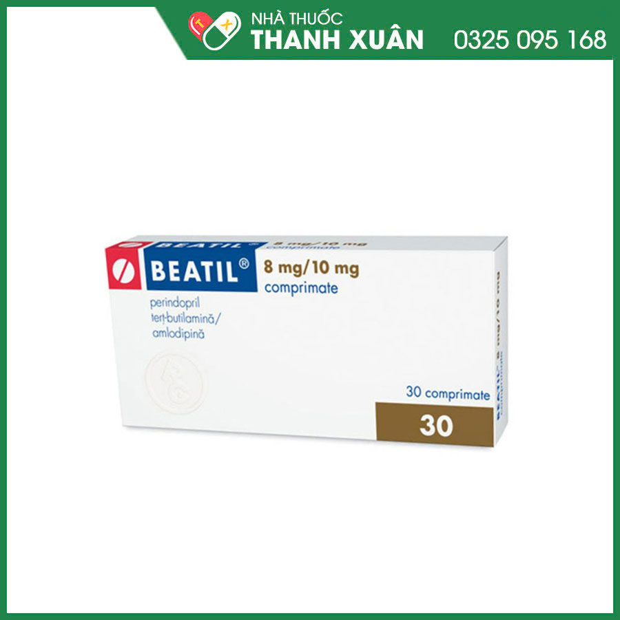 BEATIL 8mg/10mg thuốc điều trị tăng huyết áp vô căn và bệnh mạch vành ổn định