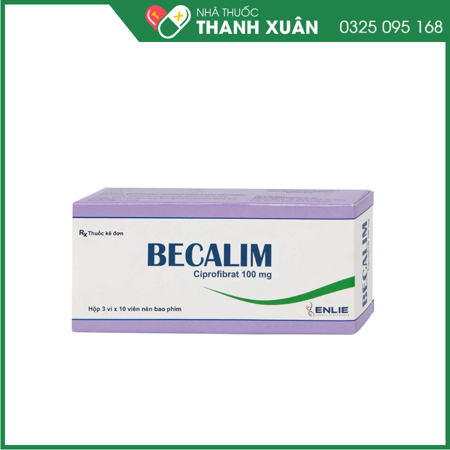Becalim 100mg điều trị tăng triglycerid, tăng lipid máu