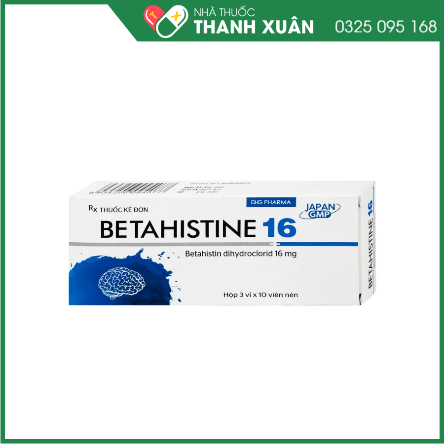 Betahistine 16 DHG điều trị chứng chóng mặt liên quan đến tiền đình