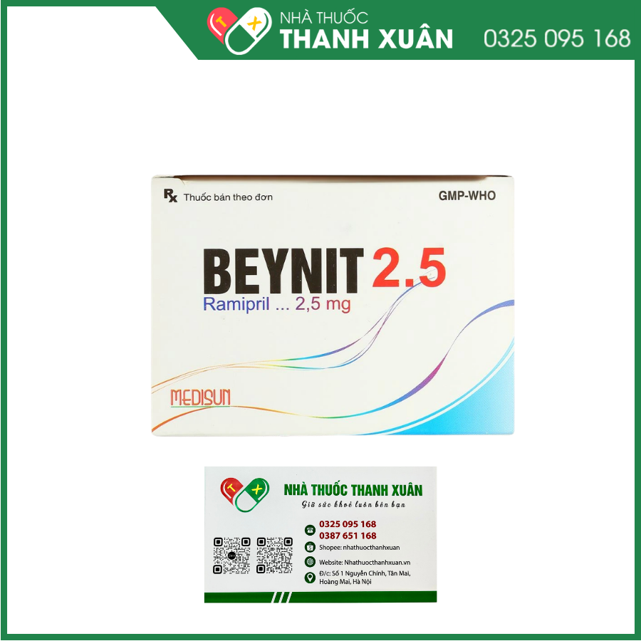 Beynit 2.5 điều trị tăng huyết áp, suy tim sung huyết