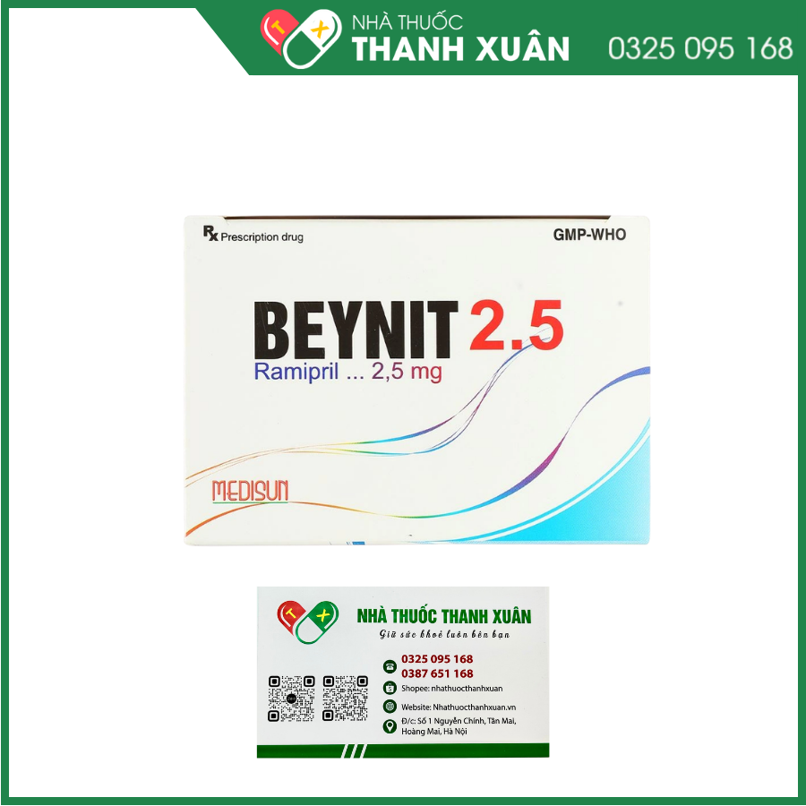 Beynit 2.5 điều trị tăng huyết áp, suy tim sung huyết