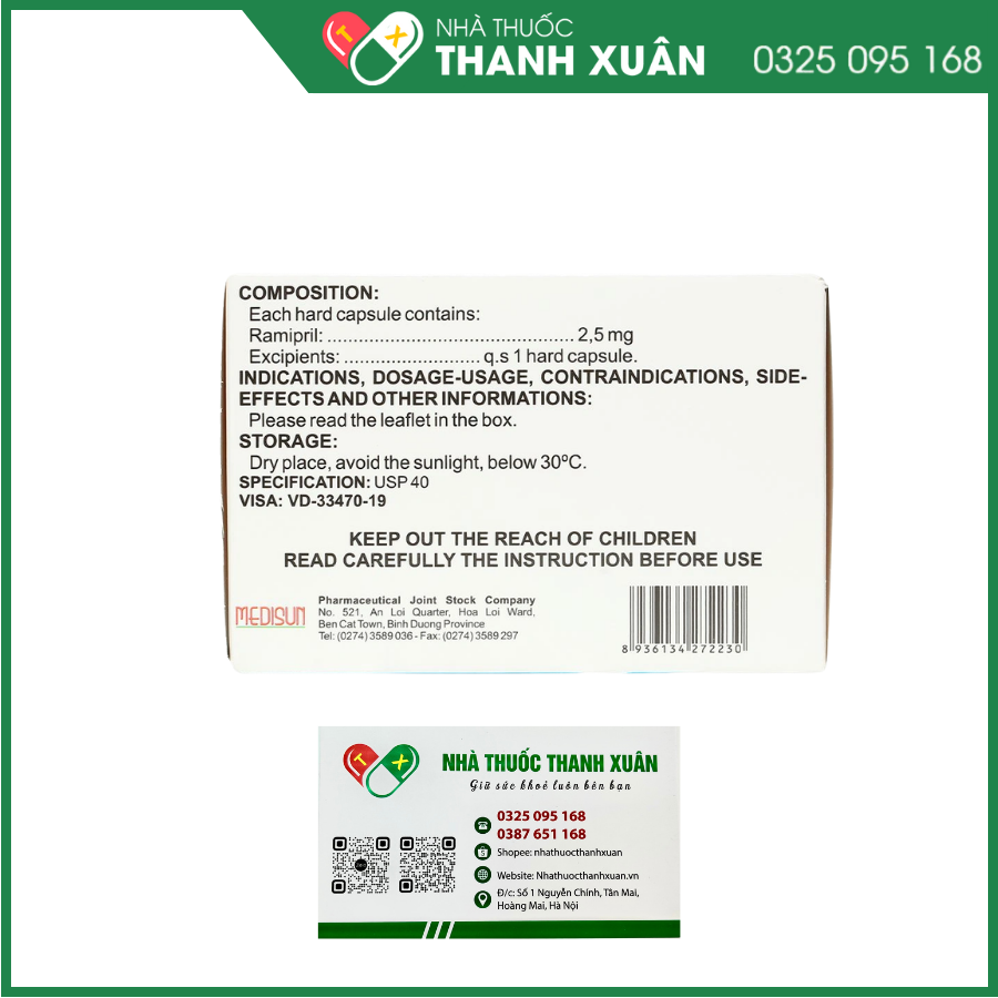 Beynit 2.5 điều trị tăng huyết áp, suy tim sung huyết