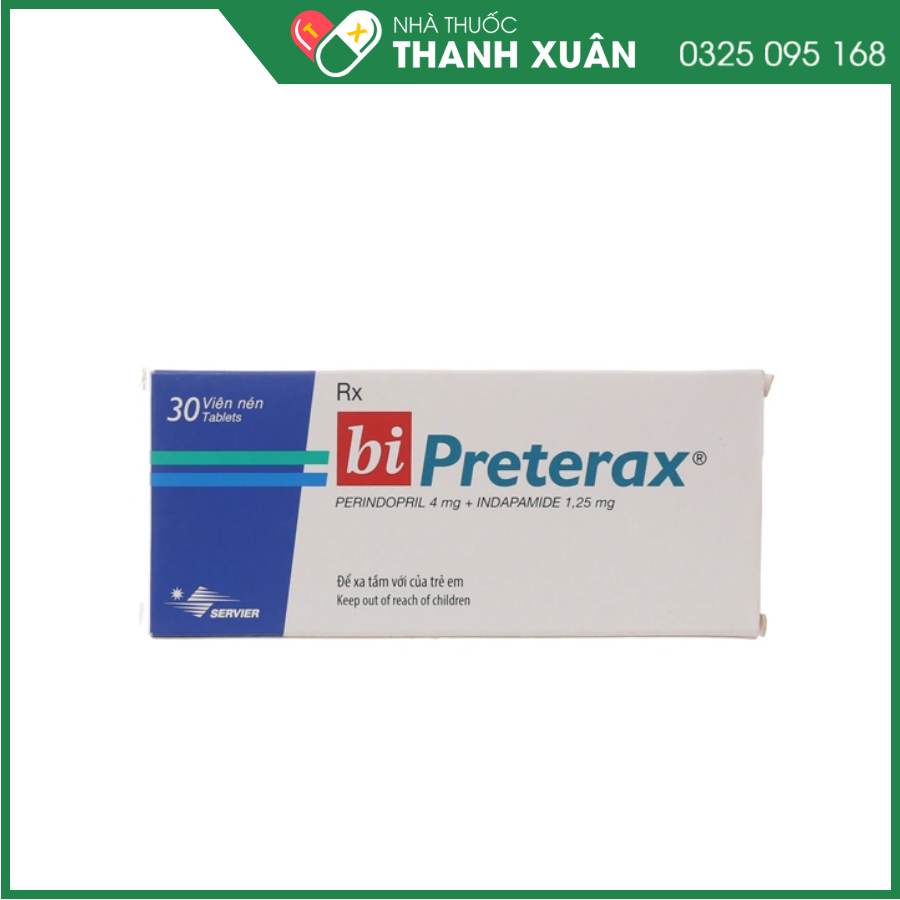 Bi Preterax 4mg/1.25mg điều trị tăng huyết áp