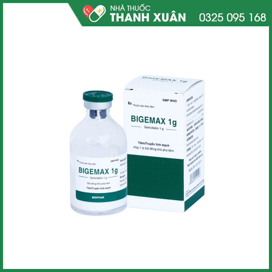 Bigemax 1g điều trị ung thư phổi, ung thư tụy, ung thư bàng quang, ung thư vú
