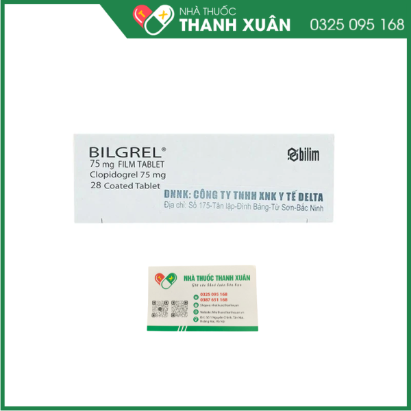 Thuốc Bilgrel 75mg điều trị nhồi máu cơ tim, đột quỵ, bệnh động mạch ngoại biên