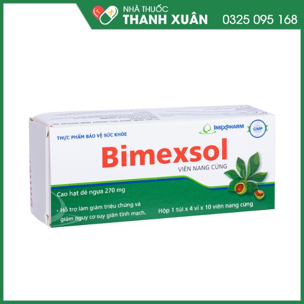 Bimexsol giảm triệu chứng và nguy cơ suy giãn tĩnh mạch