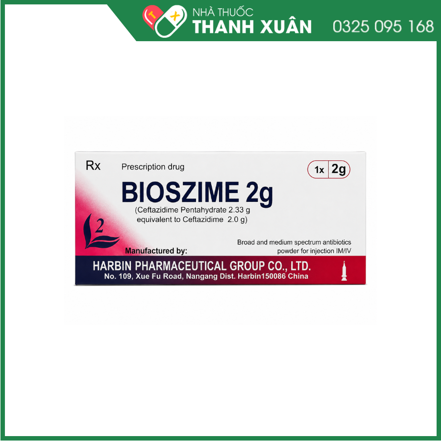 Bioszime 2g điều trị nhiễm trùng đường hô hấp dưới