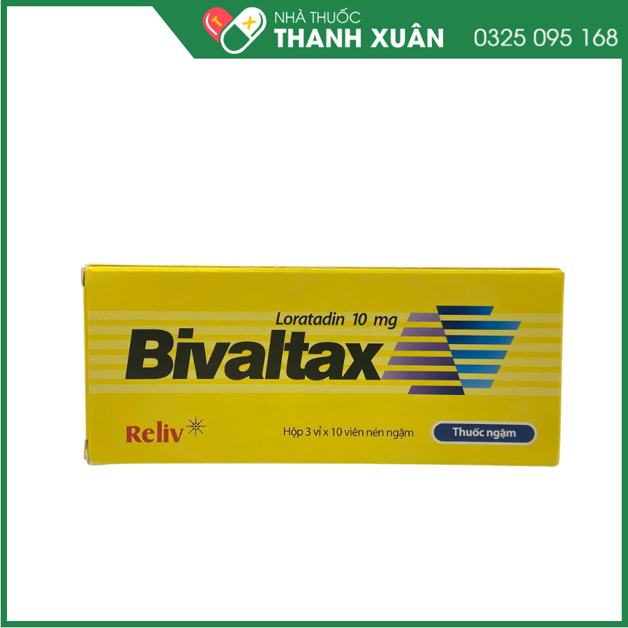 Viên nén ngậm Bivaltax điều trị triệu chứng liên quan đến viêm mũi dị ứng theo mùa, mày đay mạn tính
