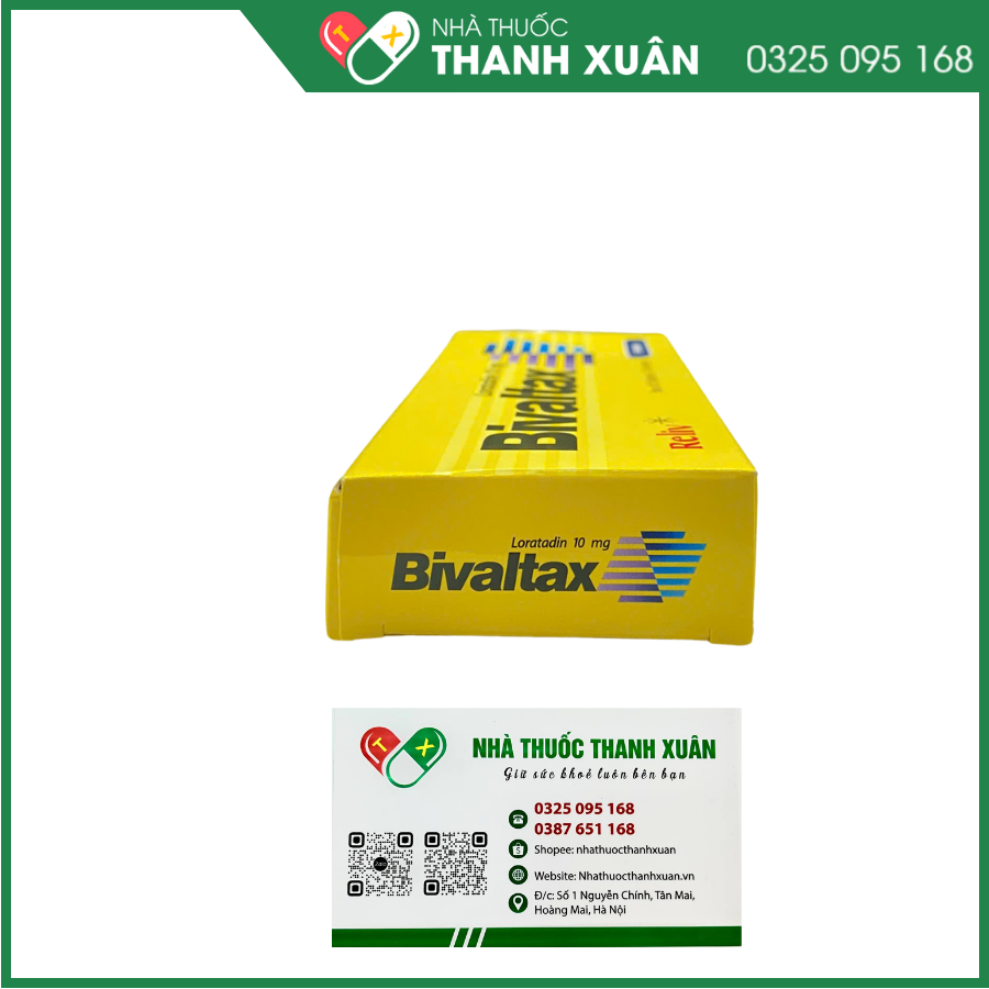 Viên nén ngậm Bivaltax điều trị triệu chứng liên quan đến viêm mũi dị ứng theo mùa, mày đay mạn tính