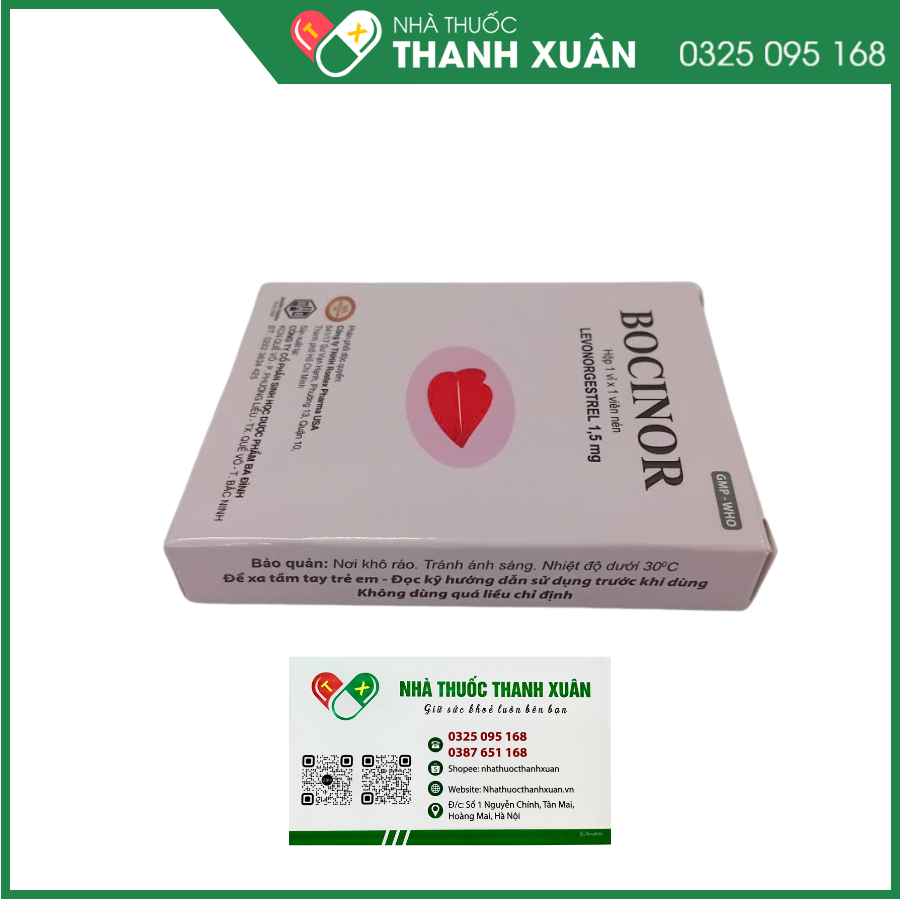 Bocinor tránh thai khẩn cấp 72h