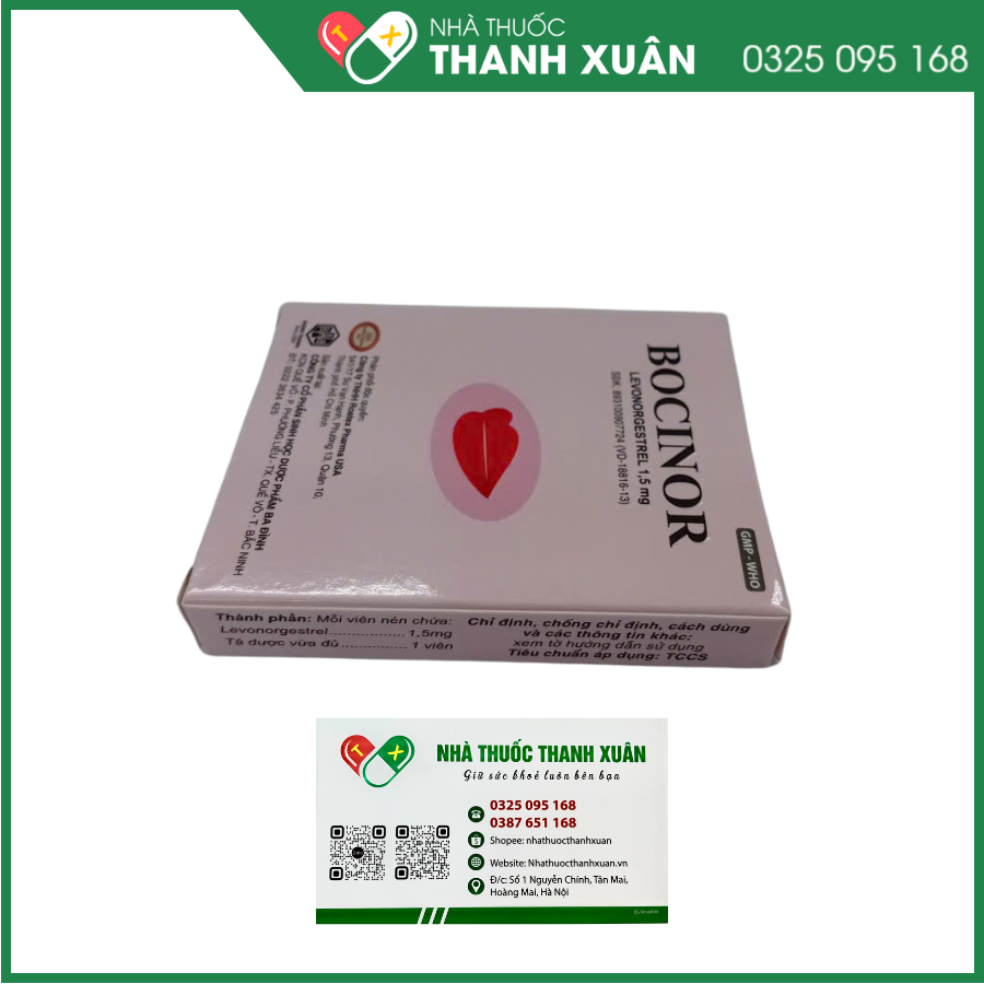 Bocinor tránh thai khẩn cấp 72h
