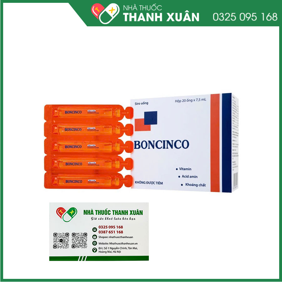 Boncinco bổ sung vitamin và acid amin thiết yếu cho cơ thể
