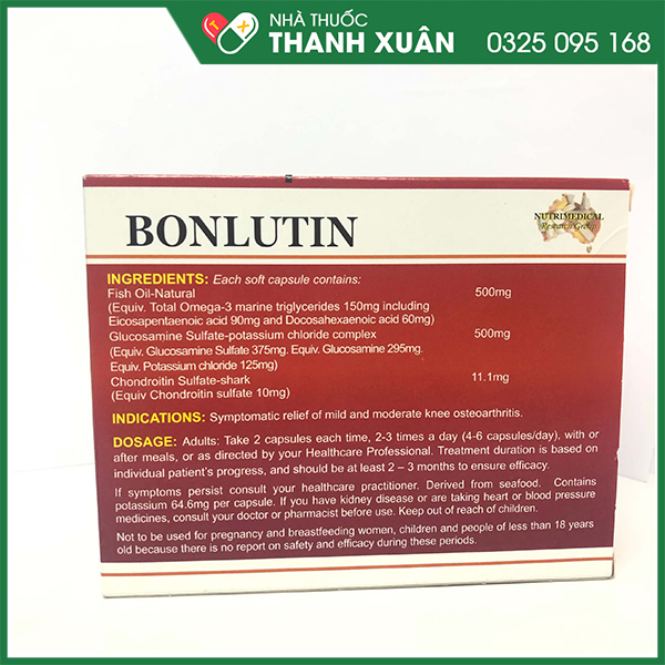 Thuốc Bonlutin giảm triệu chứng thoái hóa khớp gối