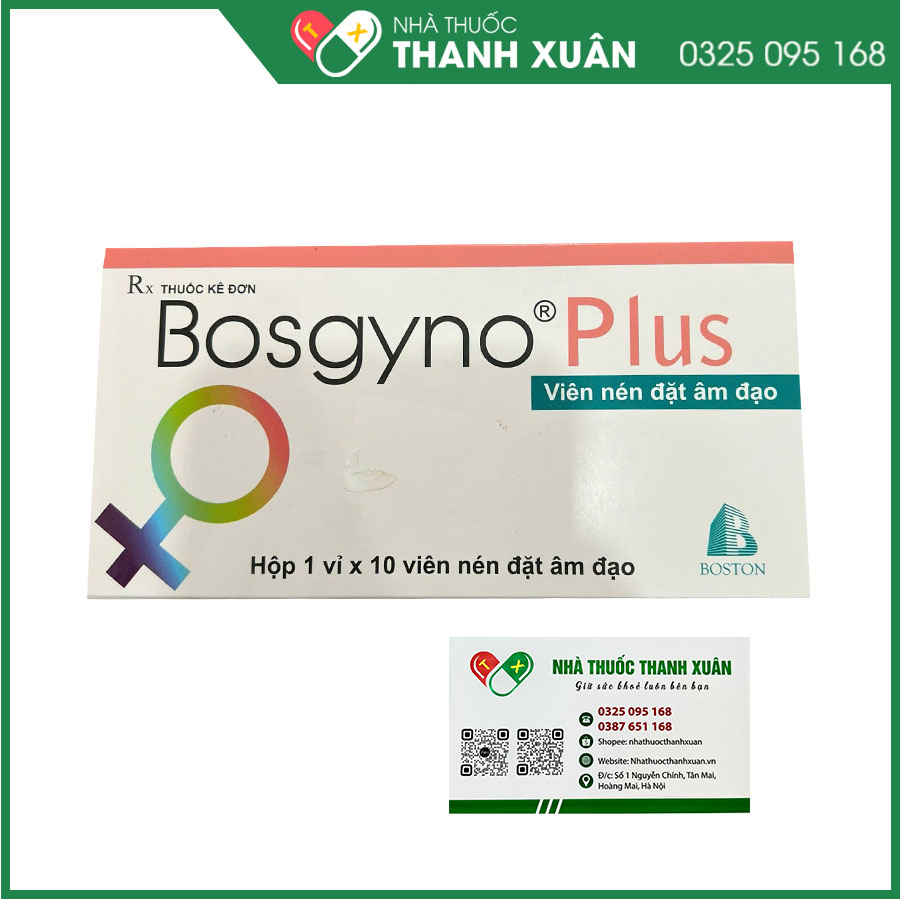 Bosgyno Plus điều trị viêm âm đạo, nhiễm nấm âm đạo