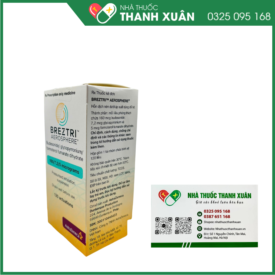 BREZTRI AEROSPHERE điều trị duy trì bệnh phổi tắc nghẽn mạn tính (COPD)