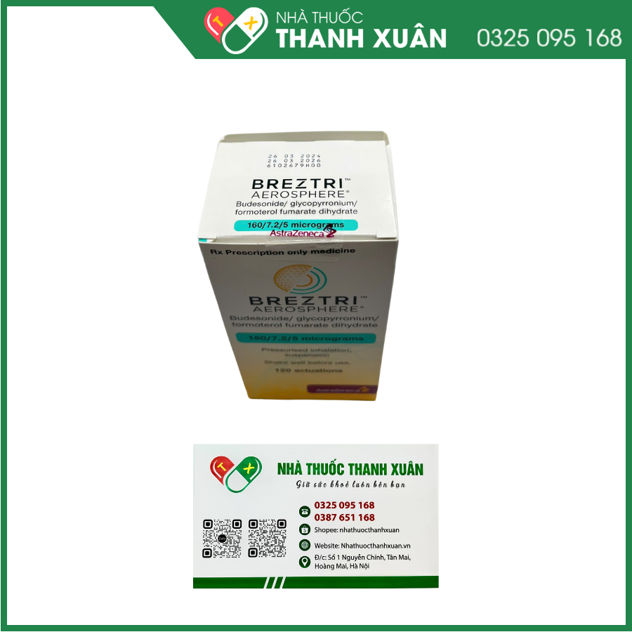 BREZTRI AEROSPHERE điều trị duy trì bệnh phổi tắc nghẽn mạn tính (COPD)