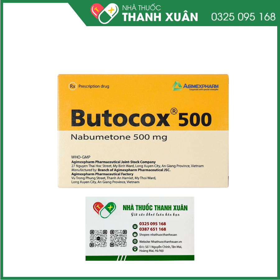 Butocox điều trị viêm và đau do viêm khớp dạng thấp và viêm xương khớp