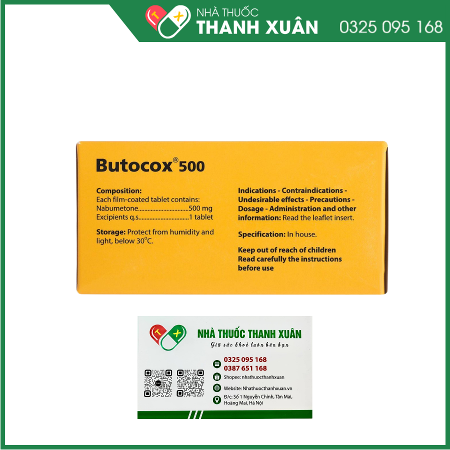Butocox điều trị viêm và đau do viêm khớp dạng thấp và viêm xương khớp