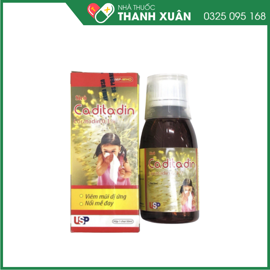Caditadin trị các triệu chứng viêm mũi dị ứng