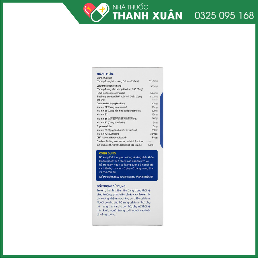 Calcium Nano Fish thực phẩm bổ sung canxi